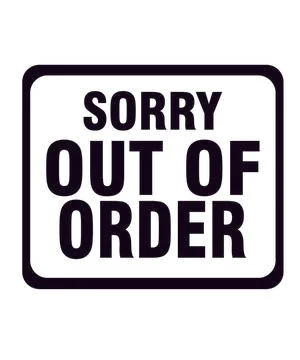 Sorry out of order Stock Illustration