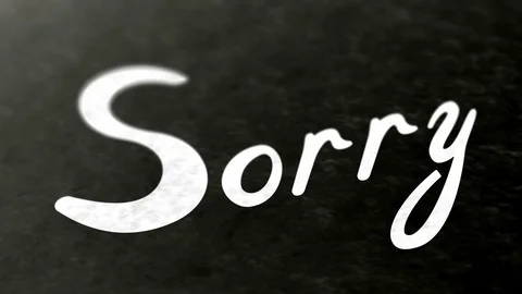 "Sorry" in the page. Negative image. Looping footage has 4K resolution. Video stock 98977875