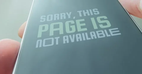 Sorry, this page is not available message, presentation Stock Footage 313439604