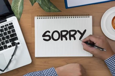 SORRY Foto stock