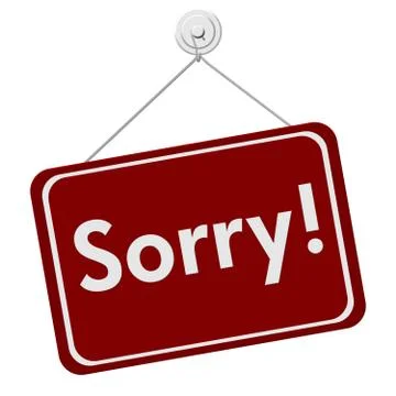 Sorry sign Stock Illustration