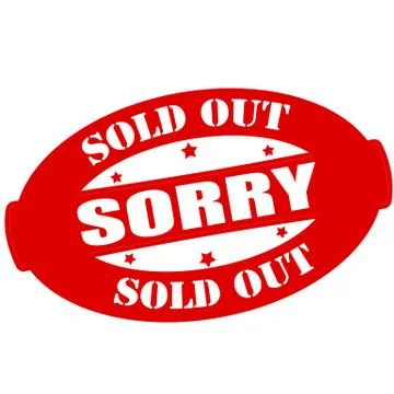 Sorry sold out Stock Illustration