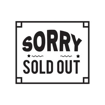 Sorry Sold Out Text Illustrazione stock