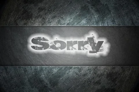 Sorry text on background Stock Illustration
