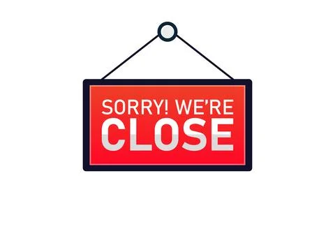 Sorry we are close sign Stock-Illustration