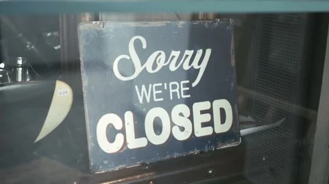 Sorry we are closed Stock Footage 50119817