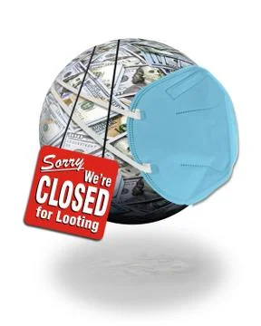 Sorry we are closed for looting. Stock Illustration