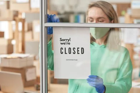 Sorry we are closed Stock Photos