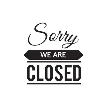 Sorry We Are Closed Text Stock-Illustration