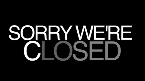 Sorry we're closed text Stock Footage 99934740