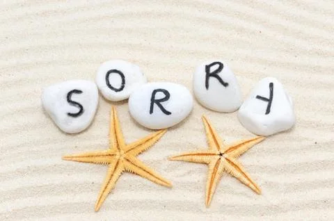 Sorry word Stock Photos