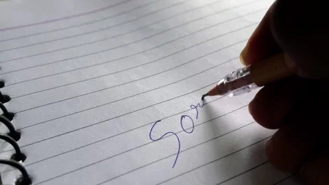 Sorry Written on Notebook Page with Blue Pen – Apology Handwriting Message 動画素材 320213276