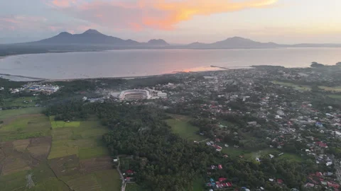 Sorsogon Flyover Sunset 4 Stock Footage 259688273