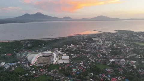 Sorsogon Flyover Sunset 5 Stock Footage 259689549