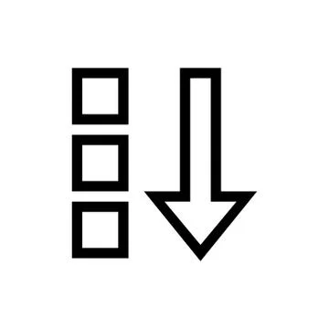 Sort Ascending Icon Stock Illustration