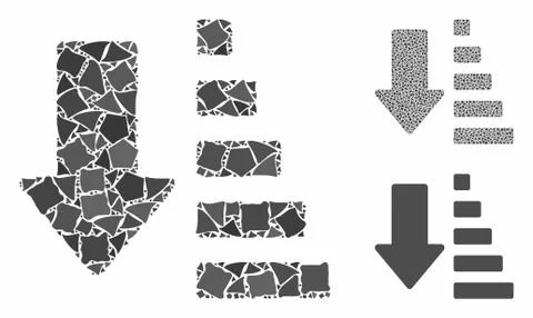 Sort down arrow Mosaic Icon of Tremulant Parts Stock Illustration