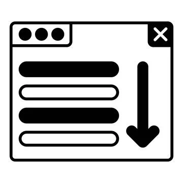 Sort Dualtone Icon Stock Illustration