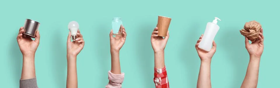 Sort garbage concept, separate garbage collection concept Stock Photos