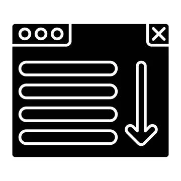 Sort Glyph Icon 스톡 일러스트