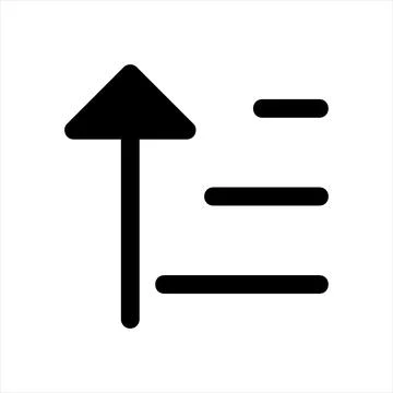 Sort glyph icon vector illustration isolated on white background 库存插图