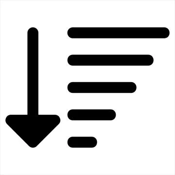 Sort glyph icon vector illustration isolated on white background Illustrazione stock