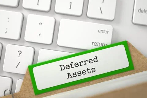Sort Index Card with Deferred Assets. 3D Rendering Stock Illustration