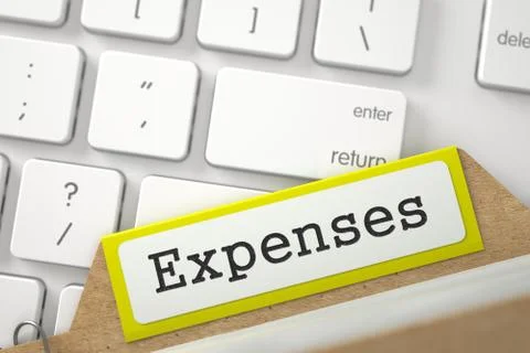 Sort Index Card  Expenses Stock Illustration