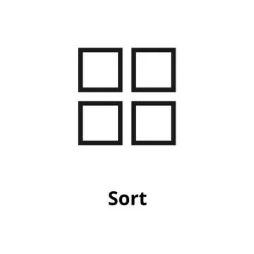 Sort Line Icon Illustrazione stock