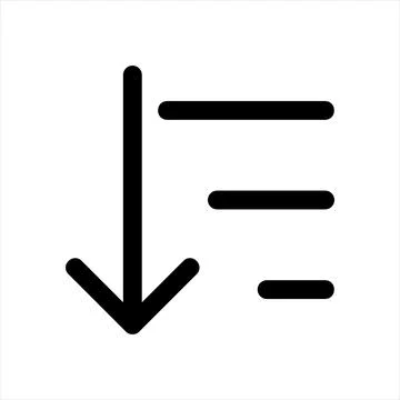 Sort line icon vector illustration isolated on white background Stock Illustration