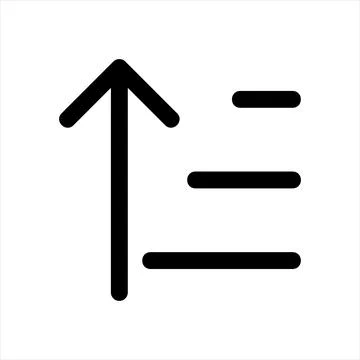 Sort line icon vector illustration isolated on white background 库存插图