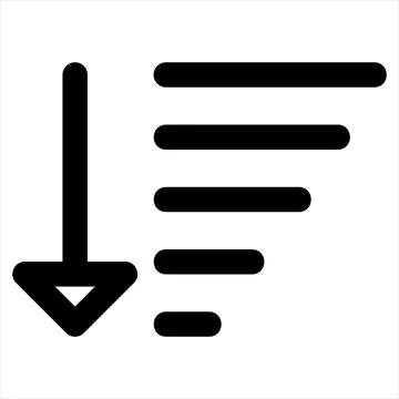 Sort line icon vector illustration isolated on white background Stockillustratie