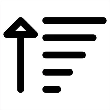 Sort line icon vector illustration isolated on white background 库存插图