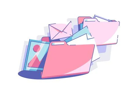 Sort out files to folders Stock Illustration