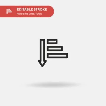 Sort Simple vector icon. Illustration symbol design template for web mobile U Stock Illustration