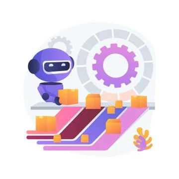 Sortation systems abstract concept vector illustration. イラスト素材