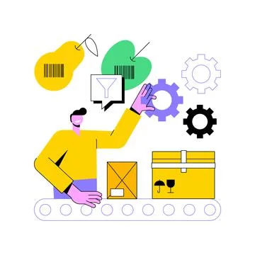 Sortation systems abstract concept vector illustration. Stock Illustration