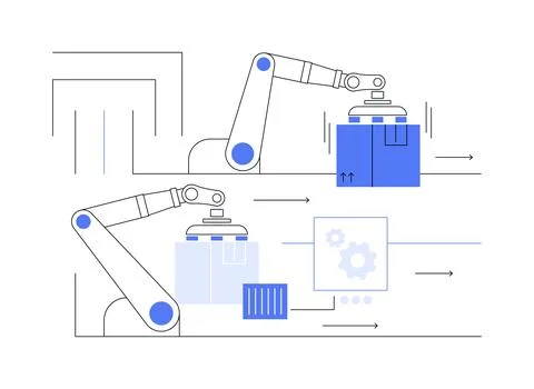 Sortation systems abstract concept vector illustration. Illustrazione stock