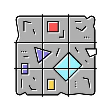 Sorted garbage cube color icon vector illustration Stock Illustration