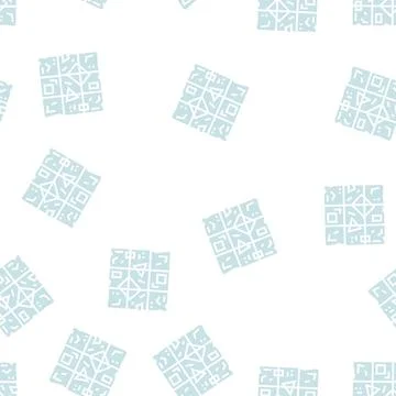 Sorted garbage cube glyph seamless pattern Stock Illustration