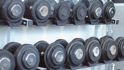 Sorted weights in the gym 動画素材 91733249
