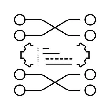 Sorting algorithm line icon vector illustration イラスト素材