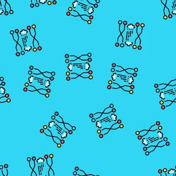 Sorting algorithm vector seamless pattern Stock Illustration