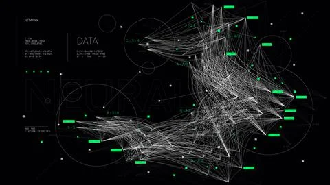 Sorting and analyzing complex big data, communication networks visualization, Stock Illustration