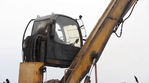 Sorting and loading of scrap metal. Stock Footage 81469004
