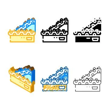 Sorting belt conveyor forms color icon vector Stock Illustration