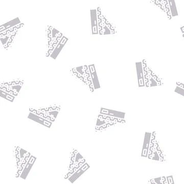 Sorting belt conveyor glyph vector seamless pattern Illustrazione stock
