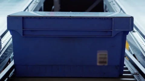 Sorting boxes in warehouse equipment Stock Footage 164586892