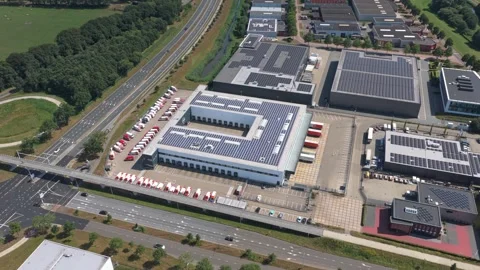 Sorting centre in zwolle showing logistics and delivery operations Stock Footage 341875170