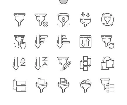 Sorting. Data processing and structure order. Illustrazione stock