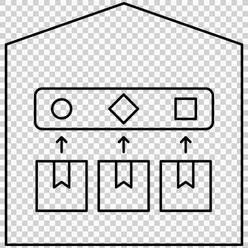 Sorting facility warehouse 库存插图